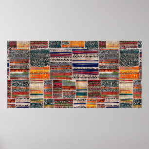 Poster Colagem de colagem de colagem sem falhas impressã