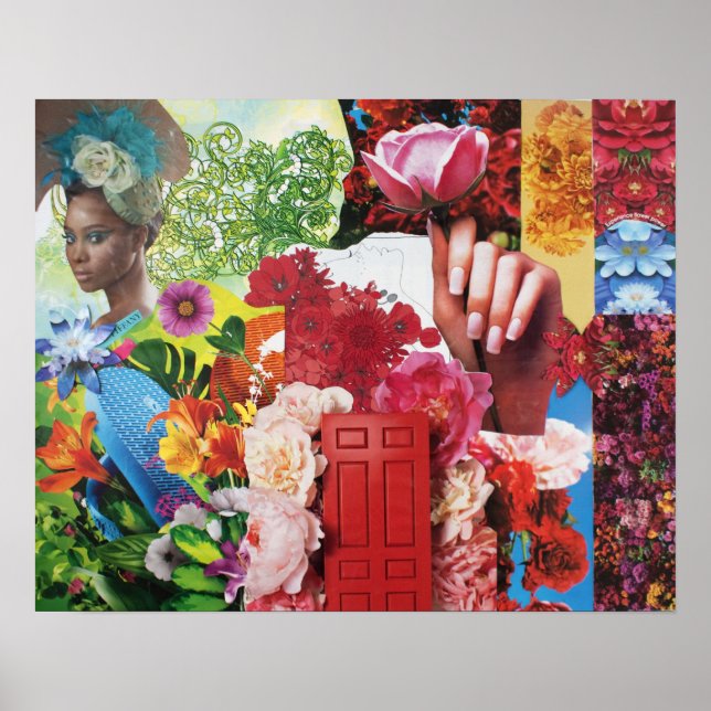 Poster Colagem de flower power (Frente)