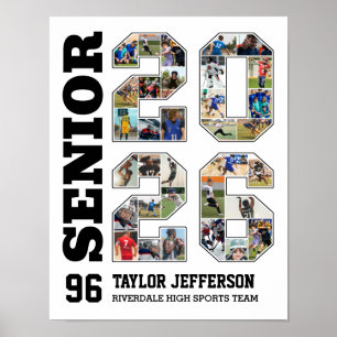 Poster Colagem de Foto da Equipe Esportiva Escolar Sênior