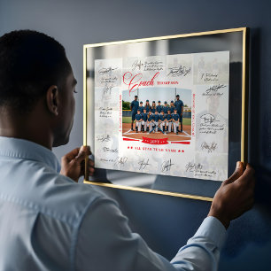 Poster Colagem de Foto de Agradecimento ao Treinador com 