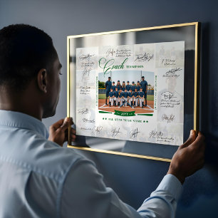 Poster Colagem de Foto de Agradecimento ao Treinador com
