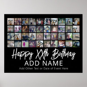 Poster Colagem de Fotografias 4 Linhas 10 Colunas - Anive