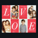 Poster Colagem de Fotografias Chic Love 4<br><div class="desc">Mostre suas fotos favoritas com este poster de colagem de na moda 4-Foto que diz "Amor".</div>