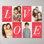 Poster Colagem de Fotografias Chic Love 4<br><div class="desc">Mostre suas fotos favoritas com este poster de colagem de na moda 4-Foto que diz "Amor".</div>