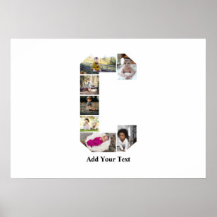 Poster Colagem de Fotografias com design Carta C