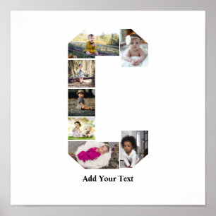 Poster Colagem de Fotografias com design Carta C