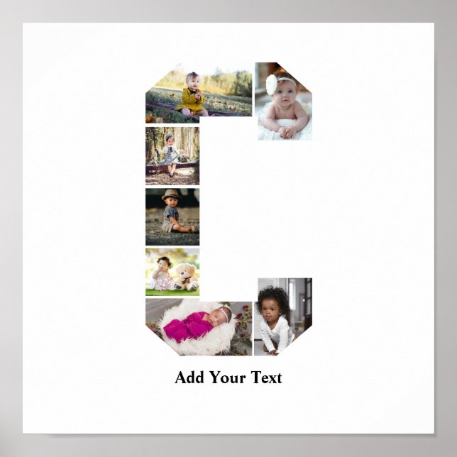 Poster Colagem de Fotografias com design Carta C (Frente)