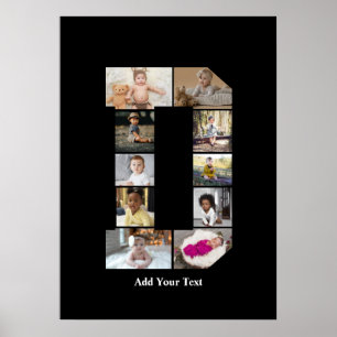Poster Colagem de Fotografias com design Carta D