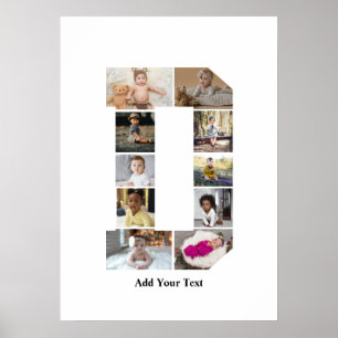 Poster Colagem de Fotografias com design Carta D