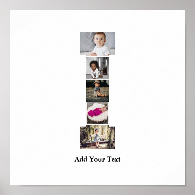 Poster Colagem de Fotografias com design Carta I (Frente)