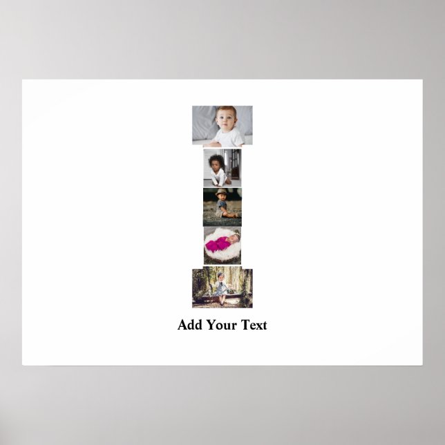 Poster Colagem de Fotografias com design Carta I (Frente)