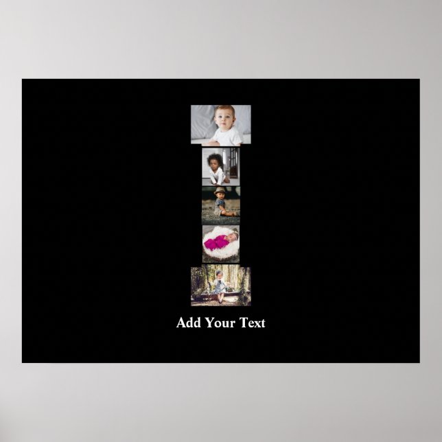 Poster Colagem de Fotografias com design Carta I (Frente)