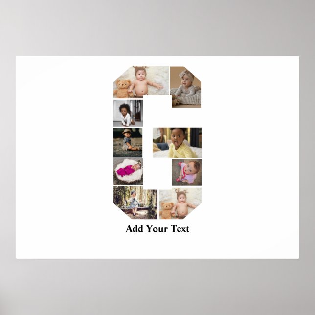 Poster Colagem de Fotografias com design Letra G (Frente)