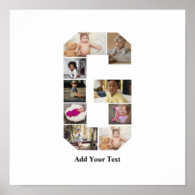 Poster Colagem de Fotografias com design Letra G (Frente)