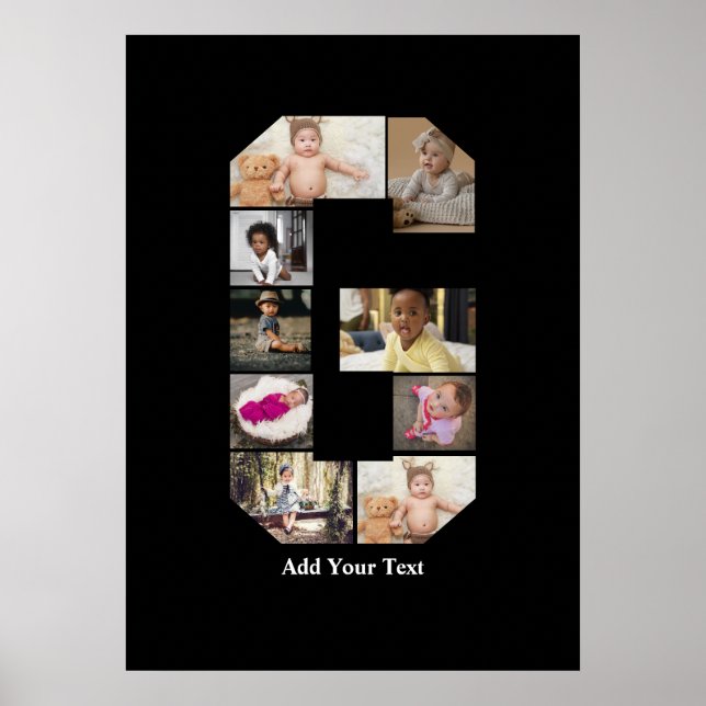 Poster Colagem de Fotografias com design Letra G (Frente)