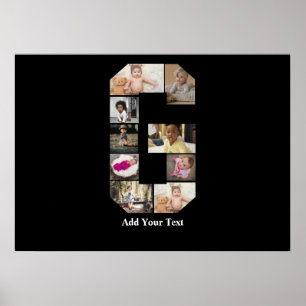 Poster Colagem de Fotografias com design Letra G