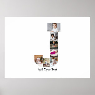 Poster Colagem de Fotografias com design Letra J