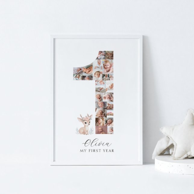 Poster Colagem de Fotografias Com primeiro aniversario 24 (Criador carregado)