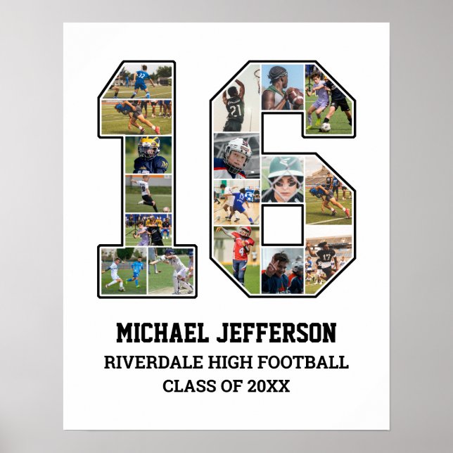 Poster Colagem de Fotografias da Equipe Esportiva do Mais (Frente)