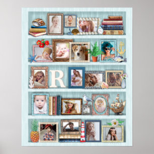 Poster Colagem de Fotografias da Família — Bookcase de