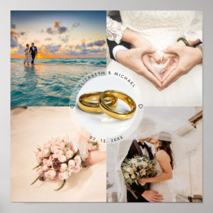 Poster Colagem de Fotografias de Aniversário de Casamento