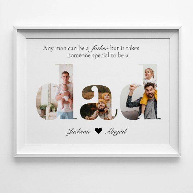 Poster Colagem De Fotografias De Pai Sentimental, Oferta  (Criador carregado)