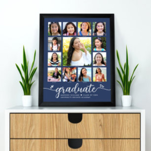 Poster Colagem de Fotografias de Script Moderno K-12 para