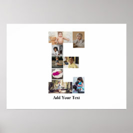 Poster Colagem de Fotografias Design Carta E