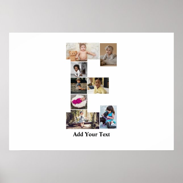 Poster Colagem de Fotografias Design Carta E (Frente)