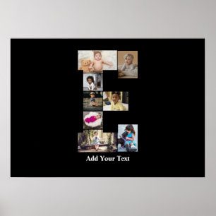 Poster Colagem de Fotografias Design Carta E