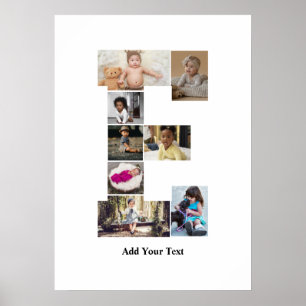 Poster Colagem de Fotografias Design Carta E