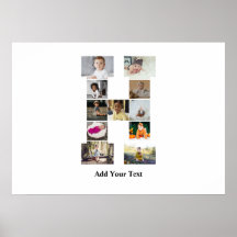 Colagem de Fotografias design Letra H