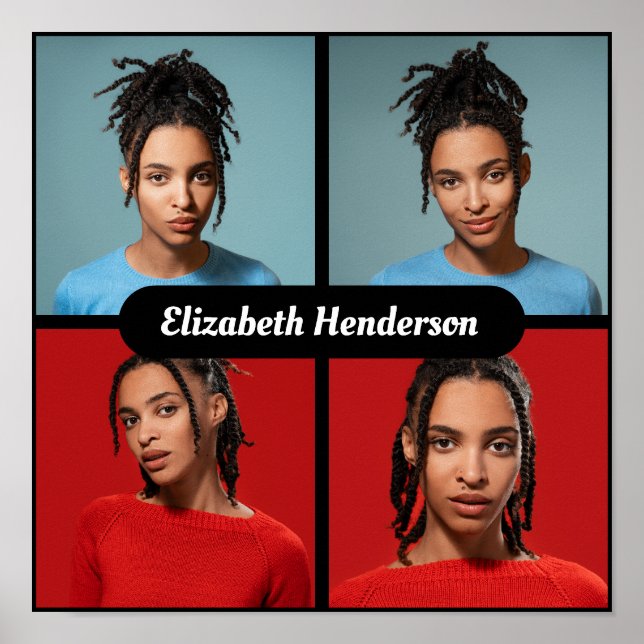 Poster Colagem de Fotografias do Design 4 (Frente)