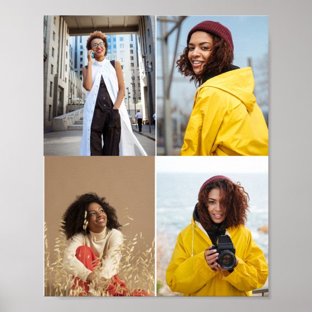 Poster Colagem de Fotografias do Design 4 (Frente)