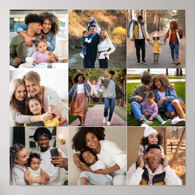 Poster Colagem de Fotografias do Design 9 (Frente)