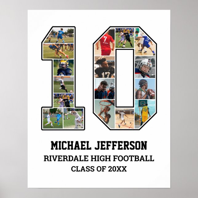 Poster Colagem de Fotografias do Player Número 10 da Equi (Frente)