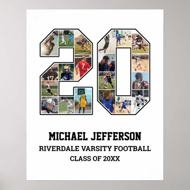 Poster Colagem de Fotografias do Player Número 20 da Equi (Frente)