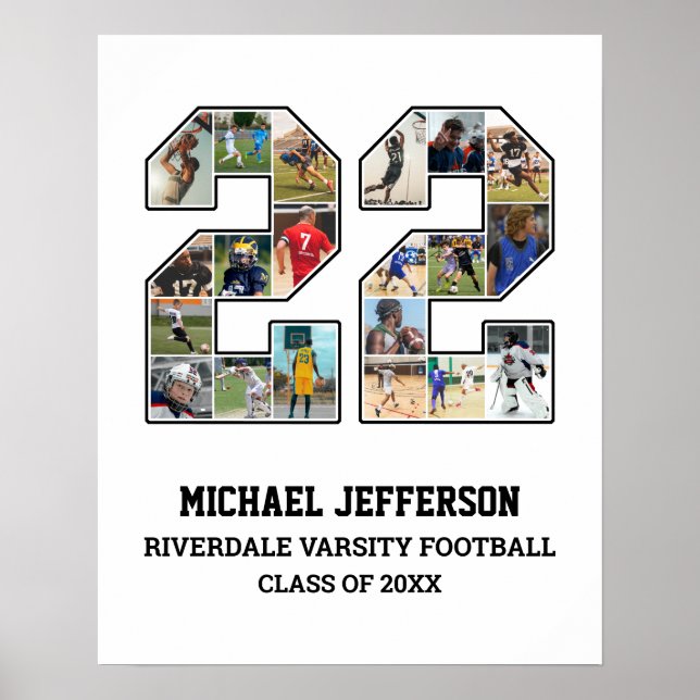 Poster Colagem de Fotografias do Player Número 22 da Equi (Frente)