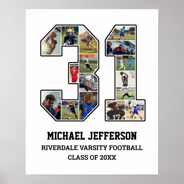 Poster Colagem de Fotografias do Player Número 31 da Equi (Frente)