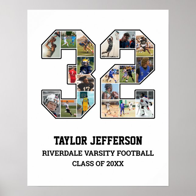 Poster Colagem de Fotografias do Player Número 32 da Equi (Frente)