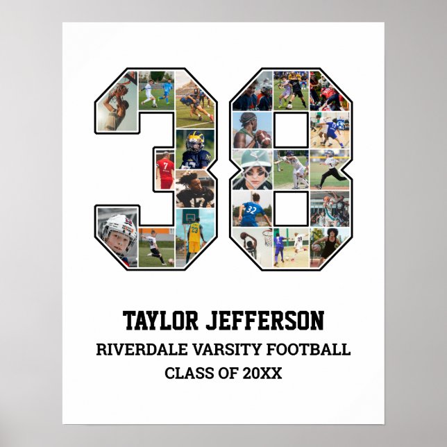 Poster Colagem de Fotografias do Player Número 38 da Equi (Frente)