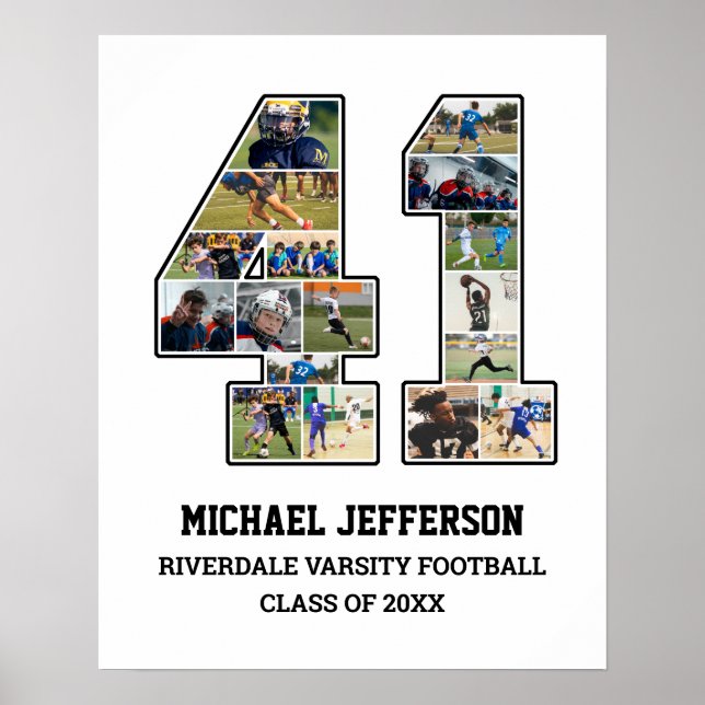 Poster Colagem de Fotografias do Player Número 41 da Equi (Frente)