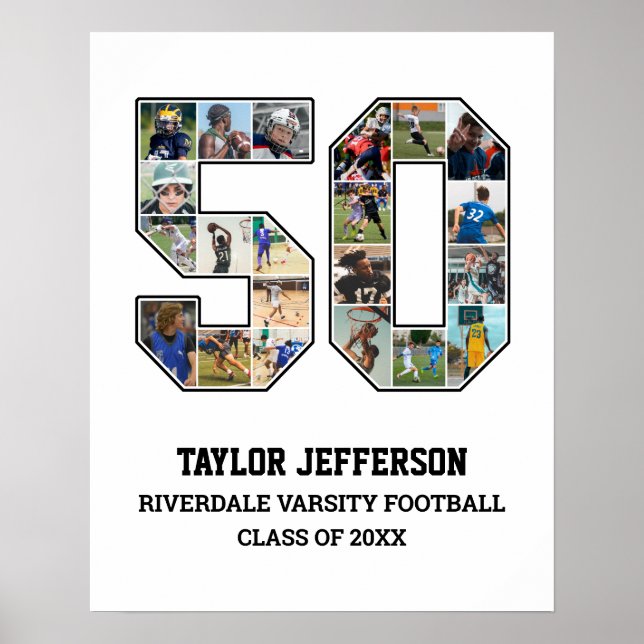 Poster Colagem de Fotografias do Player Número 50 da Equi (Frente)