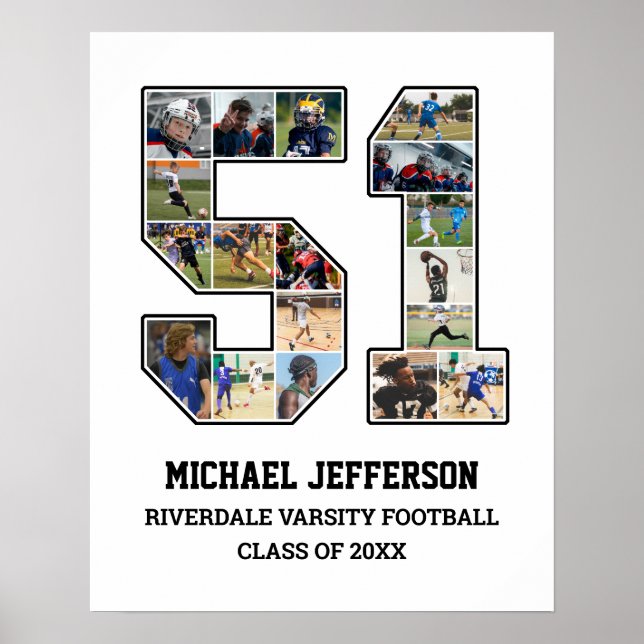 Poster Colagem de Fotografias do Player Número 51 da Equi (Frente)