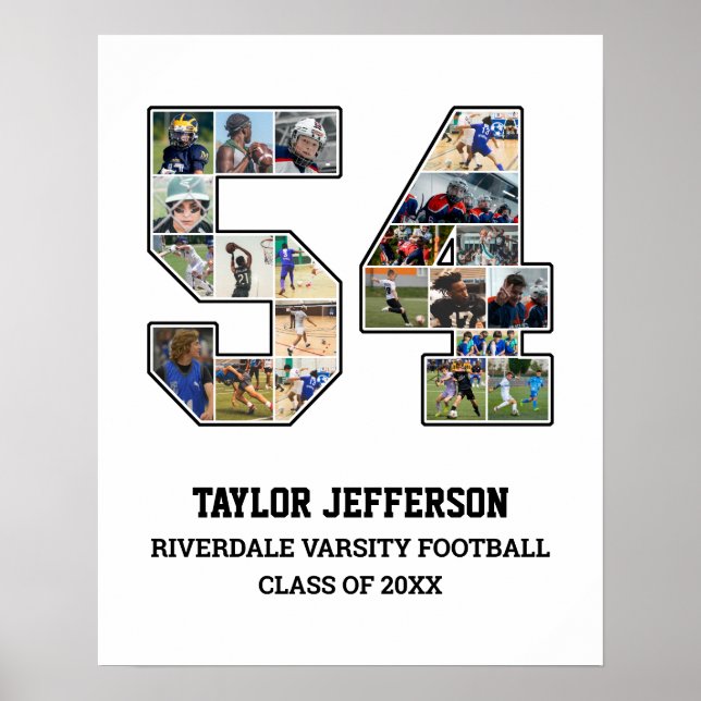 Poster Colagem de Fotografias do Player Número 54 da Equi (Frente)