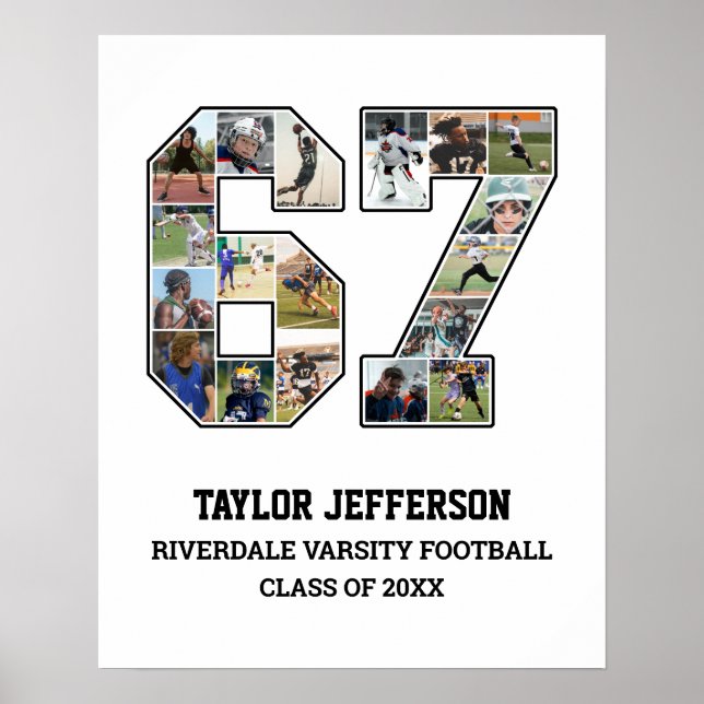 Poster Colagem de Fotografias do Player Número 67 da Equi (Frente)