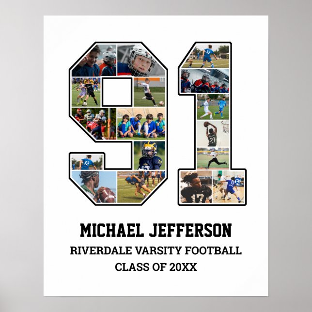 Poster Colagem de Fotografias do Player Número 91 da Equi (Frente)