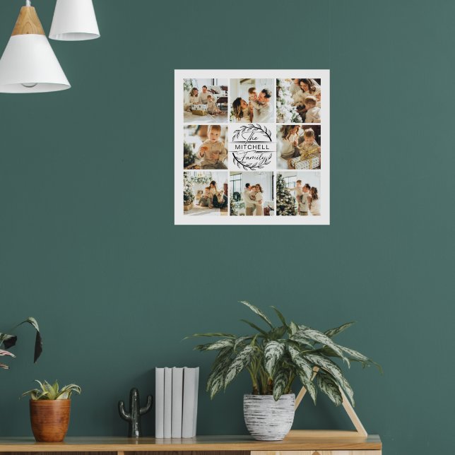 Poster Colagem de Fotografias Elegante Moderna, Preto, Ke (Sala de Estar 1)