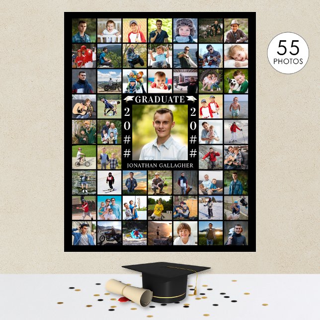 Poster Colagem de Fotografias Personalizada para 55 Gradu (Criador carregado)