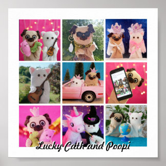 Poster Colagem de Fotografias Personalizadas Simples Na m